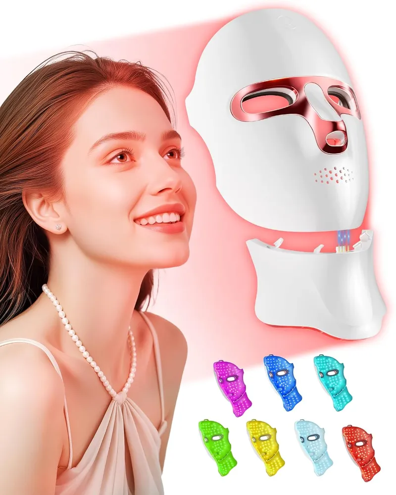 FOLOKE LED Light Therapy Mask, LED face & neck Red 630±5nm