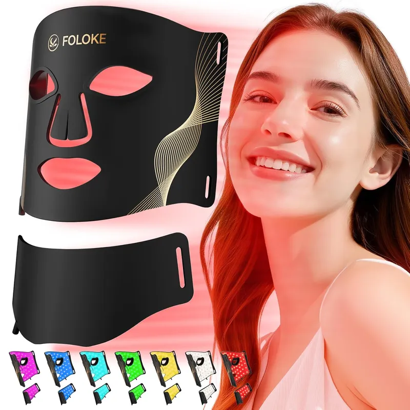FOLOKE LED Light Therapy Mask Skin Care Mask & Neck